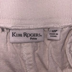 White, petite small Kim Rodgers straight leg pants
